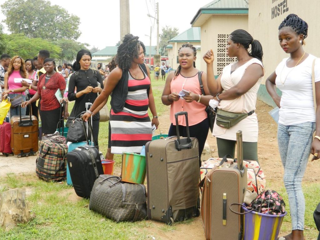 PIC. 25. CORPS MEMBERS ARRIVE NYSC ORIENTATION CAMP AT KUBWA IN ABUJA